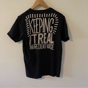 Chipotle “Keeping It Real” Graphic Tee Black Organic Cotton-Small
